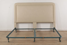 Load image into Gallery viewer, Designer Upholstered King Bed – Off-White Linen Finish