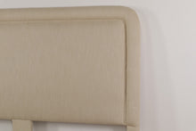 Load image into Gallery viewer, Designer Upholstered King Bed – Off-White Linen Finish