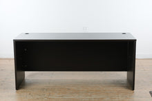 Load image into Gallery viewer, Modern Espresso Office Desk with Cable Management Grommets