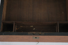 Load image into Gallery viewer, Antique Wood Writing Slope Desk Box With Inkwell Compartment