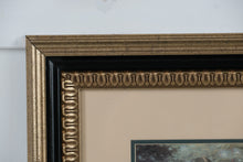 Load image into Gallery viewer, DeVries House by B. Scully – Custom Framed Art for Bombay Company – Southern Home Landscape 35” x 29”