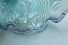 Load image into Gallery viewer, Hand-Painted Fenton Art Glass Bell with Floral Motif & Iridescent Rim