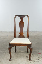 Load image into Gallery viewer, Antique Queen Anne Style Walnut Side Chair with Vase Splat and Upholstered Seat