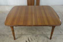 Load image into Gallery viewer, Traditional Wood Extendable Dining Table with Turned Legs and Extension Leaves