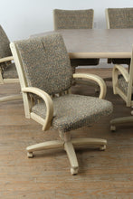 Load image into Gallery viewer, Chromcraft Postmodern Dining Table with 6 Swivel Chairs