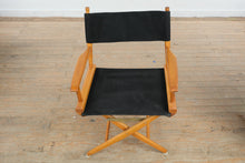 Load image into Gallery viewer, Pair of Vintage Wooden Director’s Chairs with Black Canvas Seats & Backs