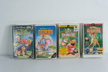 Load image into Gallery viewer, Factory-Sealed Disney Classics VHS Lot – The Fox and the Hound, Dumbo, Fun & Fancy Free, Bambi