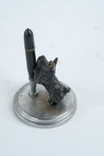 Load image into Gallery viewer, Vintage Scottie Dog Pen Holder Desk Stand Cast Metal Terrier Base