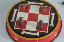 Load image into Gallery viewer, Dachshund Dog Tic Tac Toe Game – Bone & Paw Print Design with Sculpted Dachshund Playing Pieces