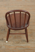 Load image into Gallery viewer, Antique Wooden Doll Chair – 25” Tall Primitive Spindle-Back Miniature Chair