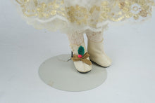 Load image into Gallery viewer, Vintage Porcelain Christmas Doll 18 Inch Blonde Curls Victorian Dress With Box