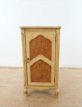 Load image into Gallery viewer, Hand Painted Floral Accent Cabinet Vintage Style Wood Storage Cabinet 20 Inch