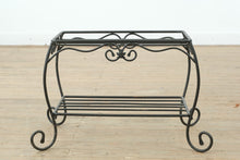 Load image into Gallery viewer, Wrought Iron Two-Tier Stand – 19” Wide Decorative Plant or Storage Rack