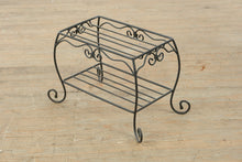 Load image into Gallery viewer, Wrought Iron Two-Tier Stand – 19” Wide Decorative Plant or Storage Rack