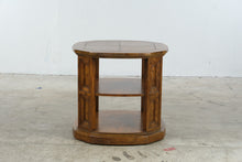 Load image into Gallery viewer, Traditional Oak Octagonal End Table with Open Shelves