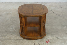 Load image into Gallery viewer, Traditional Oak Octagonal End Table with Open Shelves