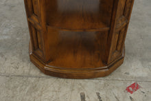 Load image into Gallery viewer, Traditional Oak Octagonal End Table with Open Shelves