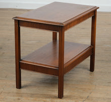 Load image into Gallery viewer, Double-Tier Walnut Side Table
