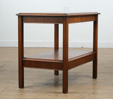 Load image into Gallery viewer, Double-Tier Walnut Side Table