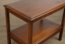 Load image into Gallery viewer, Double-Tier Walnut Side Table