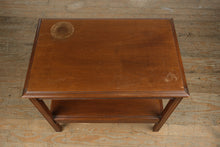 Load image into Gallery viewer, Double-Tier Walnut Side Table