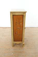 Load image into Gallery viewer, Hand Painted Floral Accent Cabinet Vintage Style Wood Storage Cabinet 20 Inch