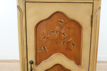 Load image into Gallery viewer, Hand Painted Floral Accent Cabinet Vintage Style Wood Storage Cabinet 20 Inch