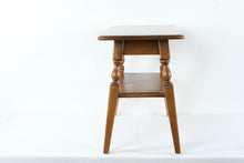 Load image into Gallery viewer, Solid Wood Two Tier Side Table with Turned Legs
