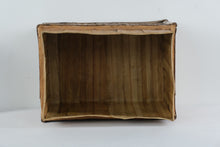 Load image into Gallery viewer, Antique Handcrafted Bamboo & Wood Dowry / Trousseau Storage Chest – Geometric Panel Trunk
