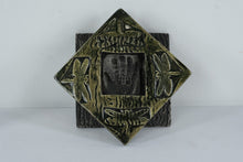 Load image into Gallery viewer, Signed Cast Metal Wall Plaque Dragonfly Frog Footprint Nature Art 2001