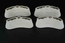 Load image into Gallery viewer, Set of 4 Antique German Bisque Porcelain Toothbrush / Razor Holders – Cherub Relief – 6" Vanity Accessories