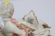 Load image into Gallery viewer, Dresden Sandizell Porcelain Lady Playing Piano