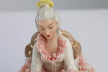 Load image into Gallery viewer, Dresden Sandizell Porcelain Lady Playing Piano