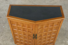 Load image into Gallery viewer, Heritage Asian Modern Oak Two-Door Accent Cabinet with Black Inset Top
