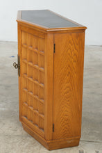 Load image into Gallery viewer, Heritage Asian Modern Oak Two-Door Accent Cabinet with Black Inset Top