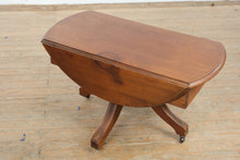 Load image into Gallery viewer, Antique Rotating Top Drop Leaf Coffee Table with Casters
