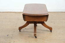 Load image into Gallery viewer, Antique Rotating Top Drop Leaf Coffee Table with Casters