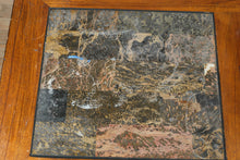 Load image into Gallery viewer, Drop Leaf Dining Table with Faux Stone Inlay and Twisted Iron Base