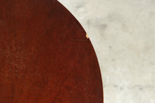 Load image into Gallery viewer, Vintage Mahogany Drum Side Table with Drawer and Four Leg Pedestal Base - ONLINE ONLY