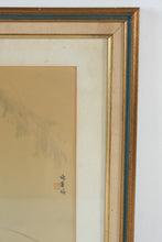 Load image into Gallery viewer, Vintage Japanese Geese Bird Art Print Signed Framed 22 x 17