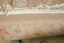 Load image into Gallery viewer, Chinese Wool Area Rug 8.9x11.9 Dusty Rose Floral Scroll Hand Tufted Carpet