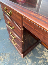 Load image into Gallery viewer, Traditional Executive Desk with Brass Hardware