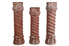 Load image into Gallery viewer, Set of 3 Spiral Columns - Carved Wood