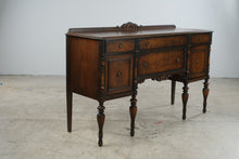 Load image into Gallery viewer, Antique 1920s Jacobean Revival Walnut Sideboard Buffet with Carved Turned Legs