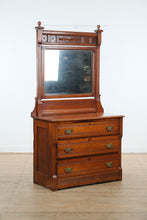 Load image into Gallery viewer, Antique Eastlake Dresser with Mirror – Late 1800s to Early 1900s
