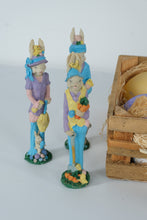 Load image into Gallery viewer, Easter Décor Bundle – Longaberger Woodcrafts Bunny Stand, Hand-Painted Egg Crate Display, Figurines & Spring Accents