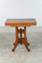Load image into Gallery viewer, Antique Victorian Eastlake Carved Wood Tea Table
