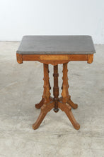 Load image into Gallery viewer, Antique Victorian Walnut Side Table with Stone Top