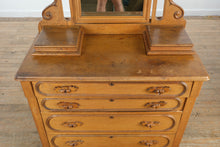 Load image into Gallery viewer, Antique Eastlake Victorian Dresser with Mirror and Glove Boxes