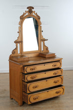 Load image into Gallery viewer, Antique Eastlake Victorian Dresser with Mirror and Glove Boxes